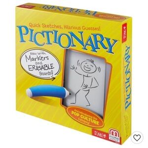 Pictionary Mattel Sketches Pop Culture Family Game